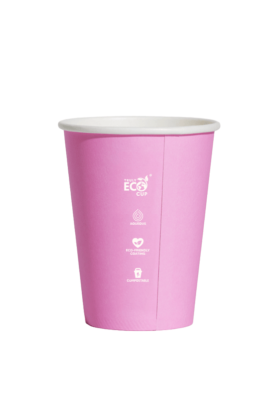 12oz (D/90mm) Truly Eco Pastel Single Wall Coffee Cup - TEM IMPORTS™