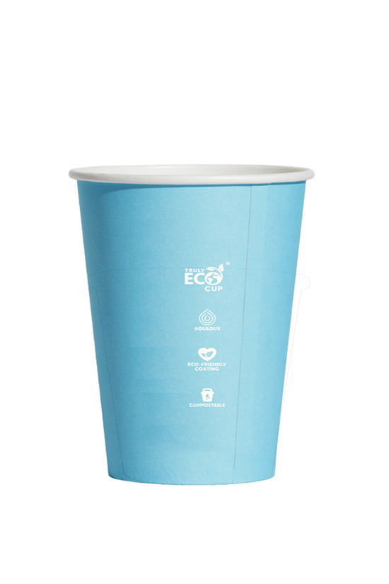 12oz (D/90mm) Truly Eco Pastel Single Wall Coffee Cup - TEM IMPORTS™