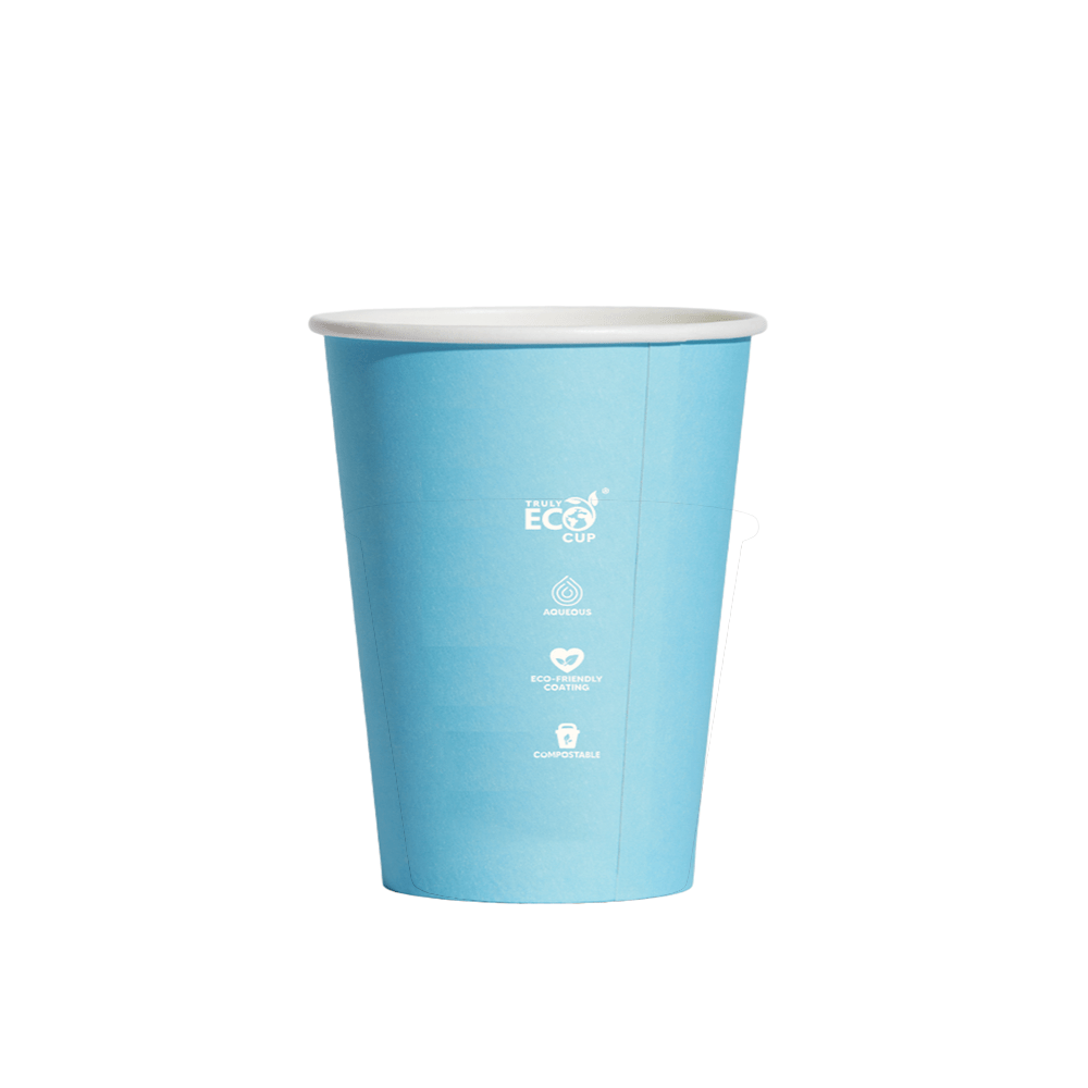 12oz (D/90mm) Truly Eco Pastel Single Wall Coffee Cup - TEM IMPORTS™