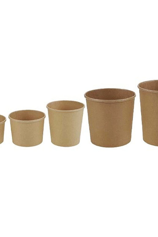 12oz/350mL PE Coated Kraft Paper Soup Cup - TEM IMPORTS™