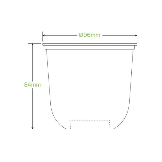 12oz/360mL (76mm) Clear PET Tumbler BioCup - 1000pcs/ctn - TEM IMPORTS™