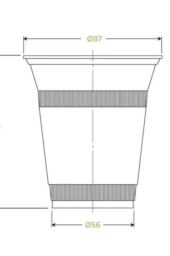 12oz/360mL Clear (96mm) PET Unbranded BioCup - 1000/CTN - TEM IMPORTS™