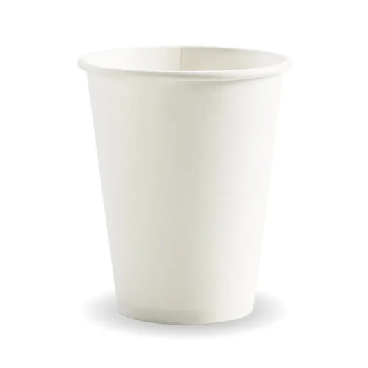 12oz/390mL (90mm) White PHA Single Wall BioCup - 1000/CTN - TEM IMPORTS™