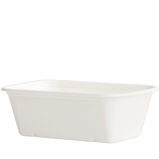 1300mL White Sugarcane Rectangular Container - TEM IMPORTS™