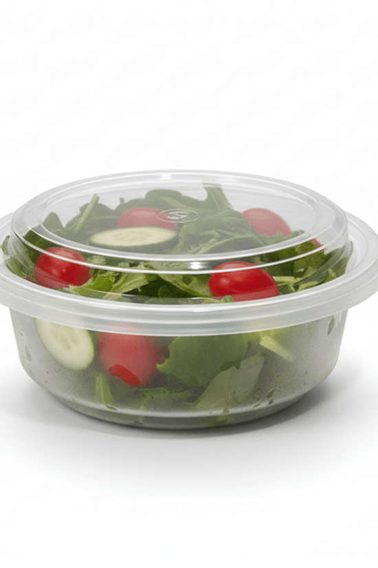 13oz/380mL Round Tampered Evident Frosted Container With Lid - TEM IMPORTS™