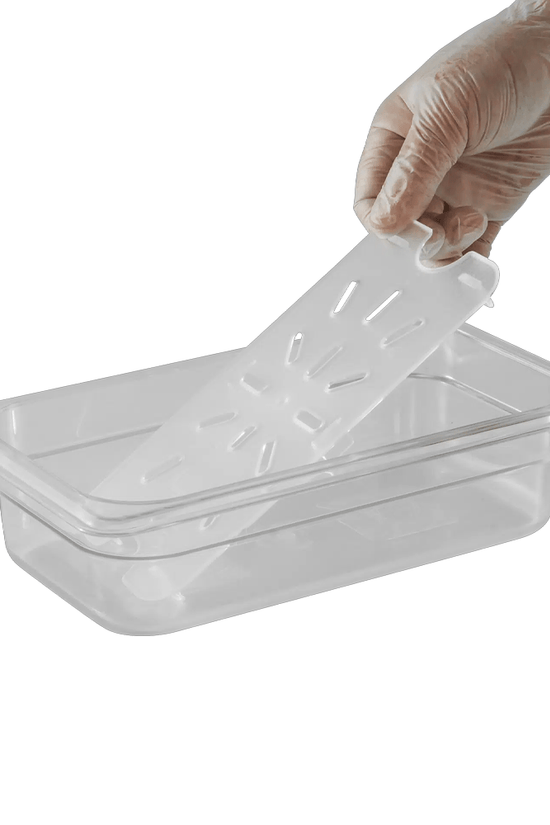 1/4 Size GN Food Pan Drain Plate - Clear - TEM IMPORTS™