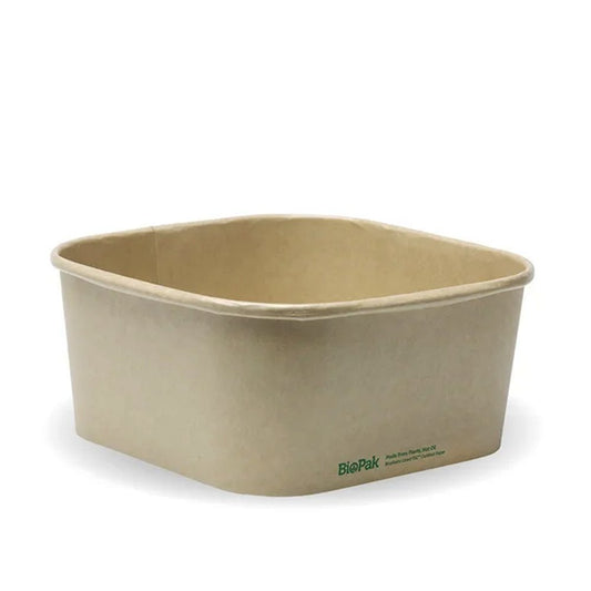 1400mL Kraft BioBoard Square Takeaway Base - 300pcs/Ctn - TEM IMPORTS™