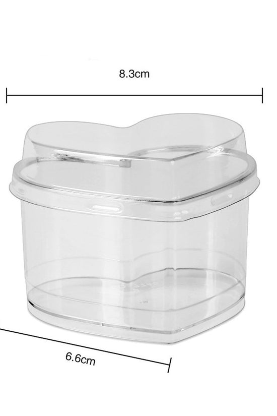 140mL Clear Heart Shape Container Base - TEM IMPORTS™