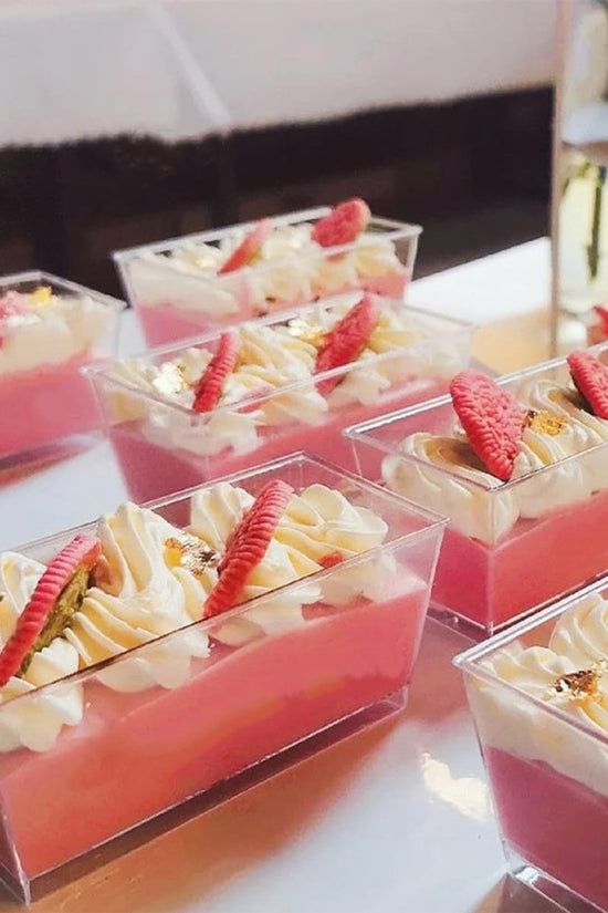 140mL Clear Mini Rectangular Dessert Container Base - TEM IMPORTS™