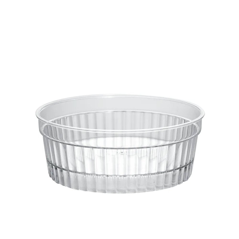 140mL Clear Mini Round Ribbed Dessert Bowl Base - TEM IMPORTS™