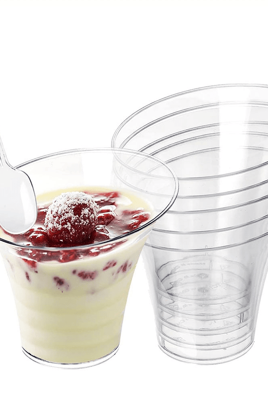 140mL Clear Slanted Wide Top Dessert Cup - TEM IMPORTS™
