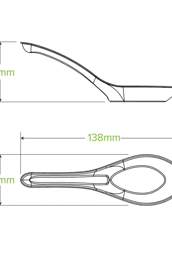 14cm Plant Fibre Chinese Soup Spoon - 1000pcs/Ctn - TEM IMPORTS™
