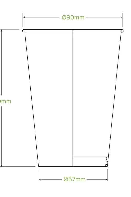 14oz/420mL (90mm) Beer Cold Paper BioCup - 1000/CTN - TEM IMPORTS™