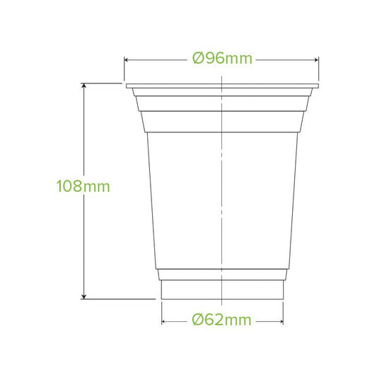 14oz/420mL (96mm) Clear PET BioCup - 1000pcs/ctn - TEM IMPORTS™