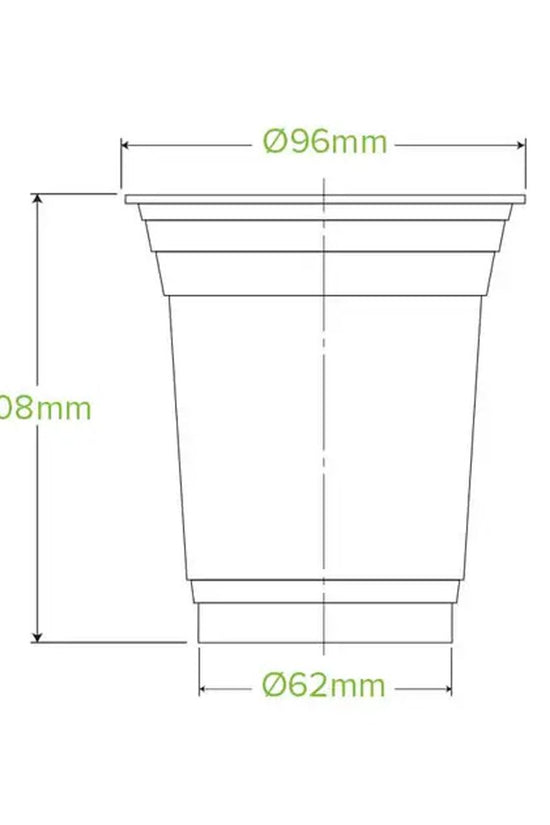 14oz/420mL Clear (96mm) PET Unbranded BioCup - 1000/CTN - TEM IMPORTS™
