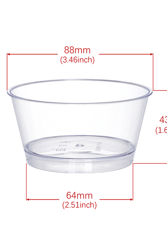 150mL Clear Mini Round Dessert Bowl Base - TEM IMPORTS™