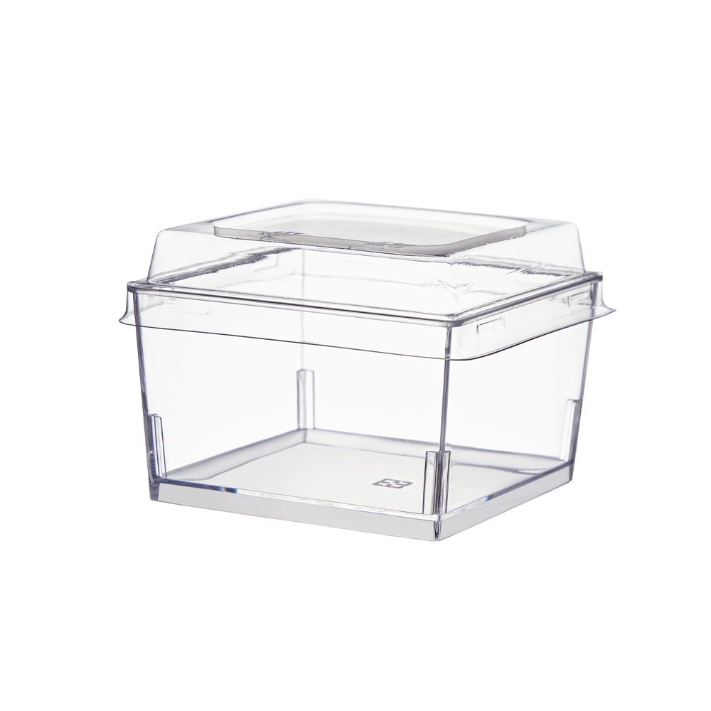 150mL Clear Mini Short Square Dessert Cup Base - TEM IMPORTS™