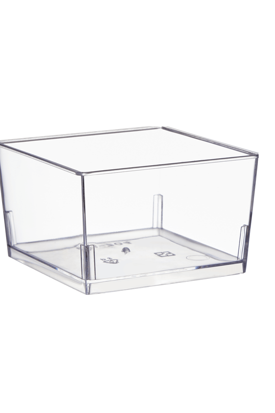 150mL Clear Mini Short Square Dessert Cup Base - TEM IMPORTS™