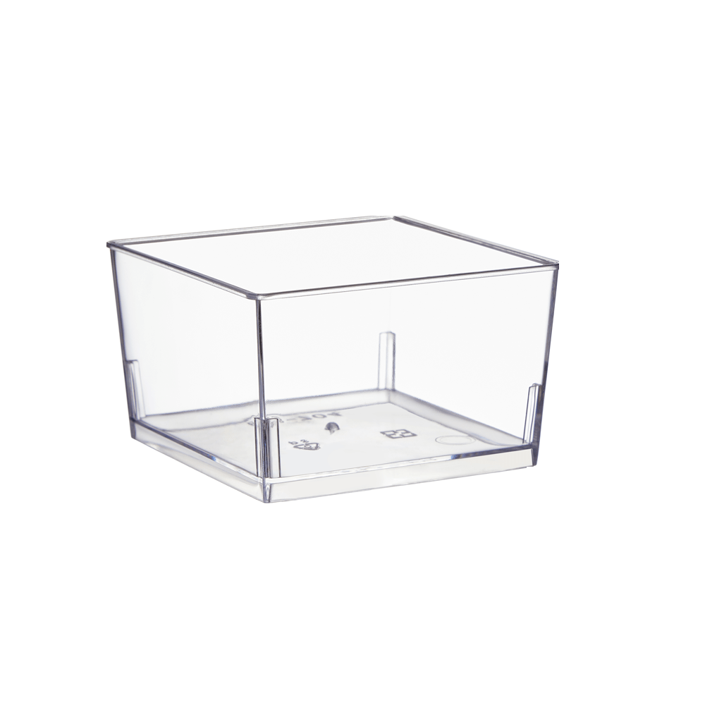150mL Clear Mini Short Square Dessert Cup Base - TEM IMPORTS™