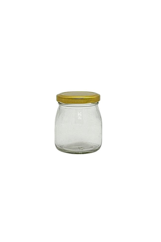 150mL Glass Jar With Gold Metal Twist Lid - TEM IMPORTS™