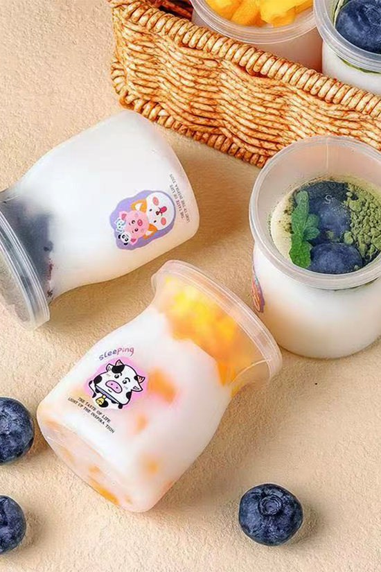 150mL Mini Transparent Matt PP Milk Dessert Bottle - TEM IMPORTS™