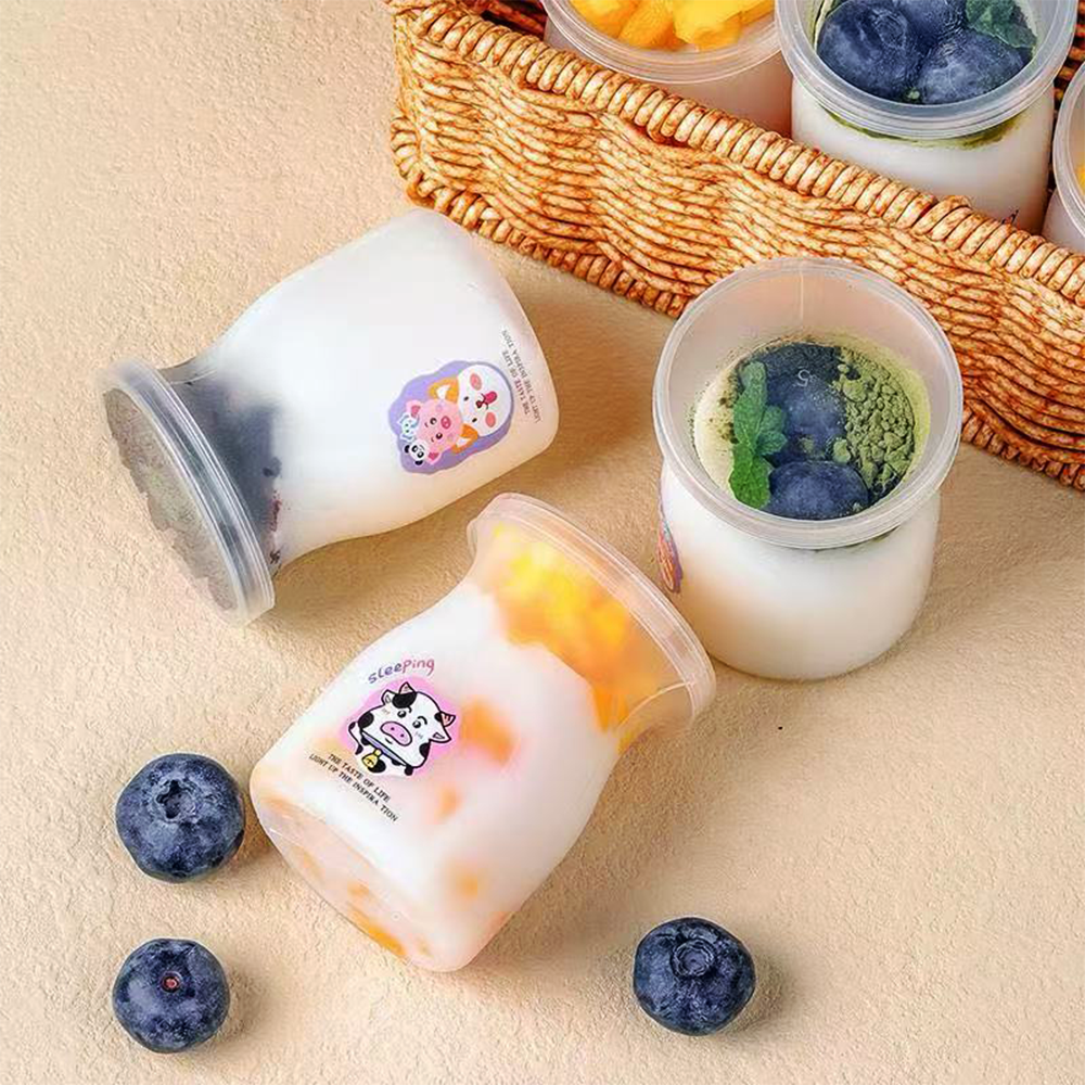 150mL Mini Transparent Matt PP Milk Dessert Bottle - TEM IMPORTS™
