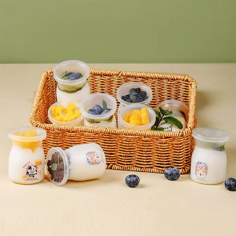 150mL Mini Transparent Matt PP Milk Dessert Bottle - TEM IMPORTS™
