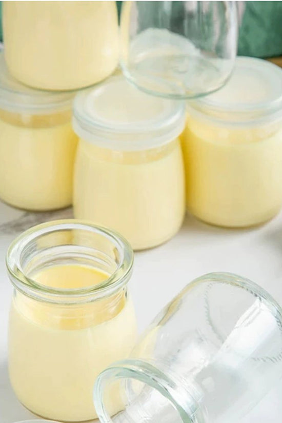 150mL Plain Pudding Glass Jar With Soft PE Lid - TEM IMPORTS™
