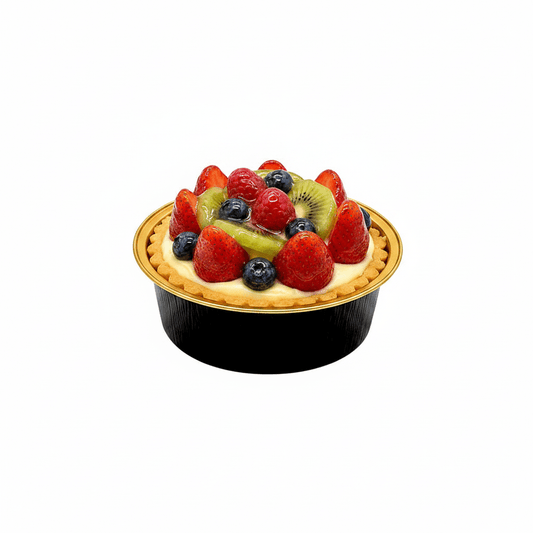 150mL Round Aluminium Smooth Wall Foil Cake Tin - Black&Gold Series - TEM IMPORTS™