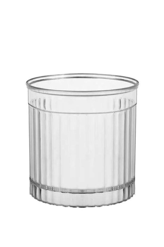 150mL Tall Clear Mini Cylinder Ribbed Dessert Cup Base - TEM IMPORTS™