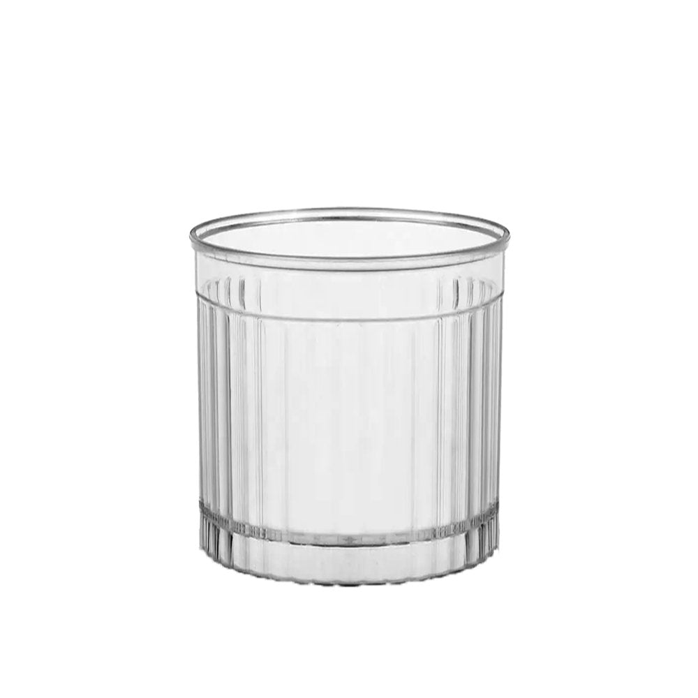 150mL Tall Clear Mini Cylinder Ribbed Dessert Cup Base - TEM IMPORTS™