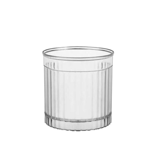 150mL Tall Clear Mini Cylinder Ribbed Dessert Cup Base - TEM IMPORTS™