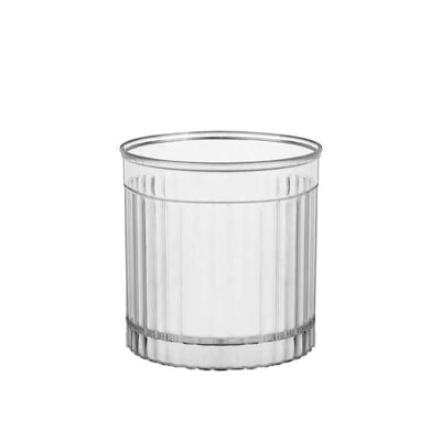 150mL Tall Clear Mini Cylinder Ribbed Dessert Cup Base - TEM IMPORTS™
