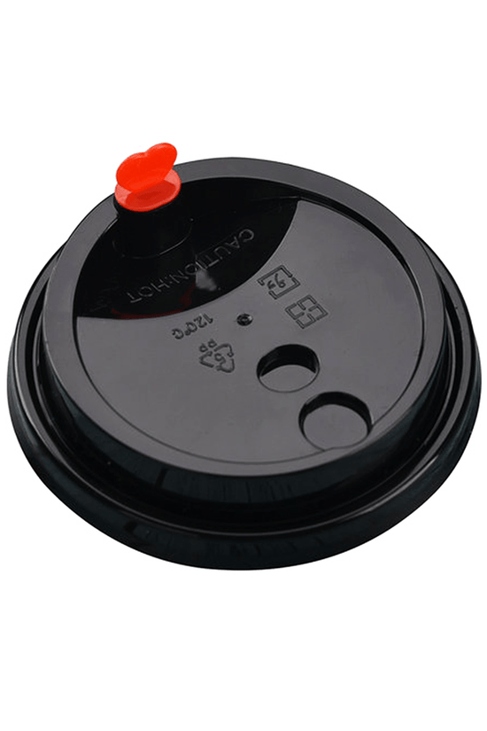 16 - 24oz - (D/95mm) Bubble Tea Cup Lid With Red Heart Plug - TEM IMPORTS™
