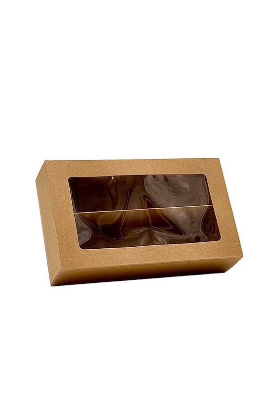 16 Macarons Kraft Paper Box With Window - TEM IMPORTS™