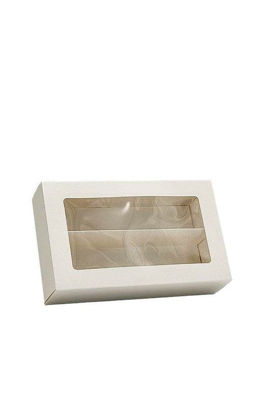 16 Macarons White Paper Box With Window - TEM IMPORTS™
