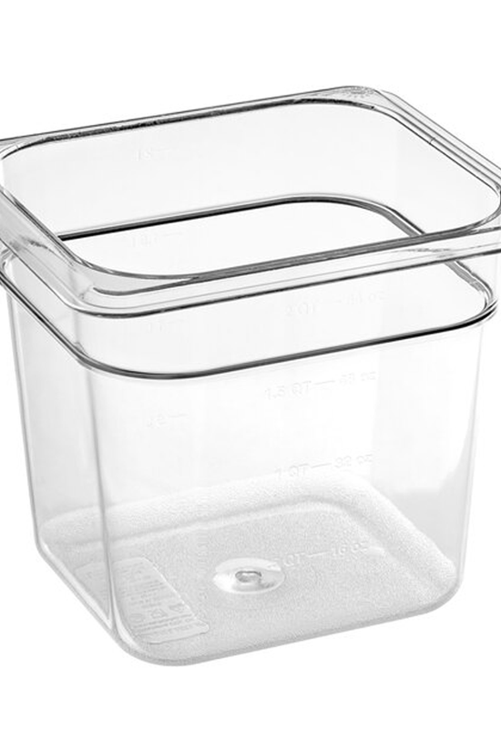 1/6 Size Clear Polycarbonate Food Pan - 150mm - TEM IMPORTS™