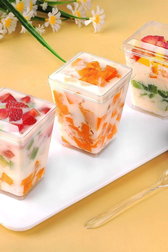 160mL Clear Mini Square Dessert Cup Base - TEM IMPORTS™