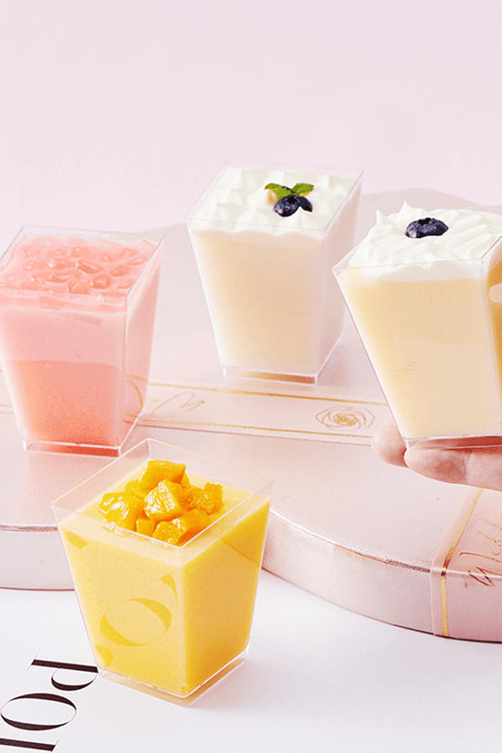 160mL Clear Mini Square Dessert Cup Base - TEM IMPORTS™
