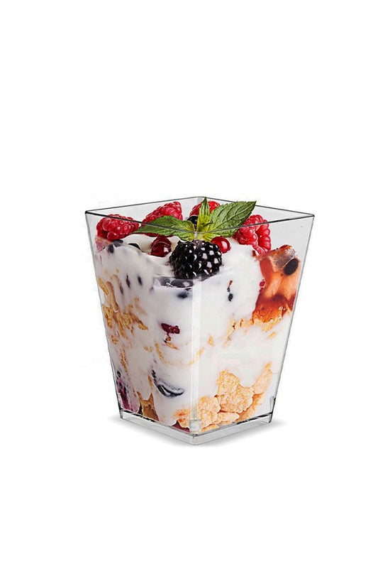 160mL Clear Square Dessert Cup - TEM IMPORTS™