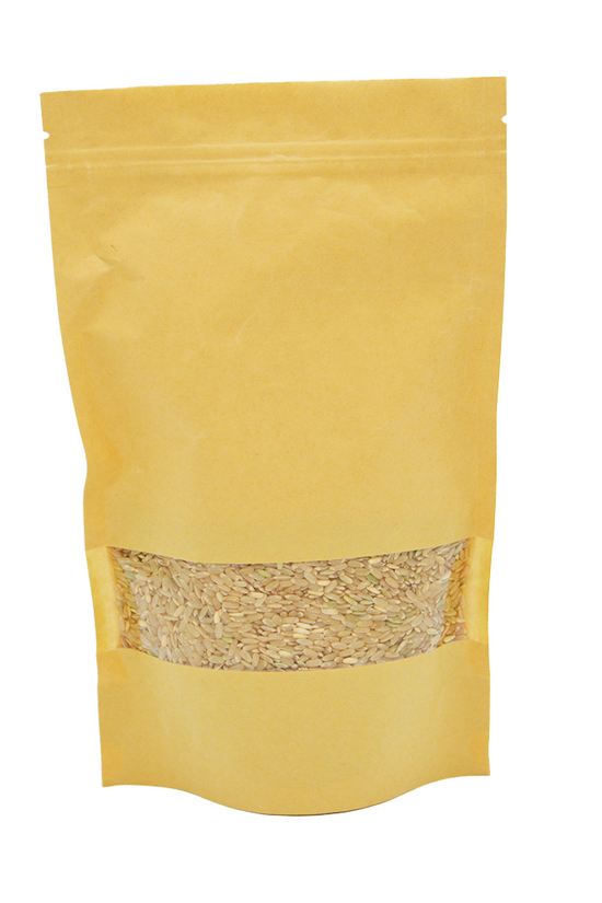 16x26 Reusable Kraft Ziplock Bag With Window - TEM IMPORTS™