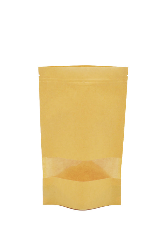16x26 Reusable Kraft Ziplock Bag With Window - TEM IMPORTS™