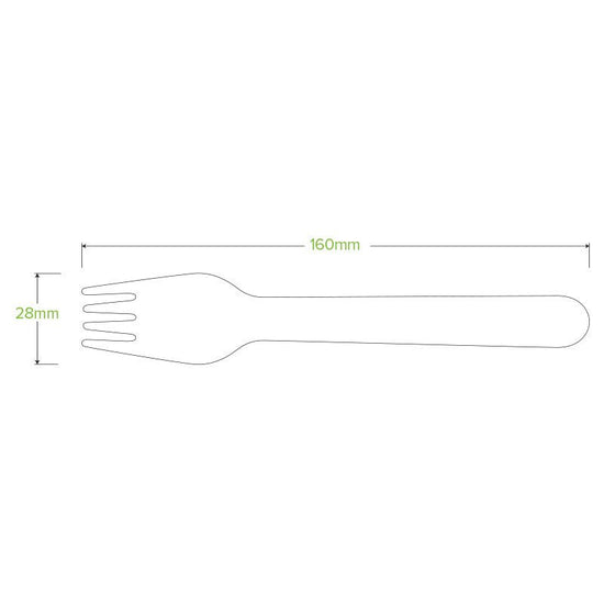 16cm Coated Wood Fork - 1000pcs/Ctn - TEM IMPORTS™
