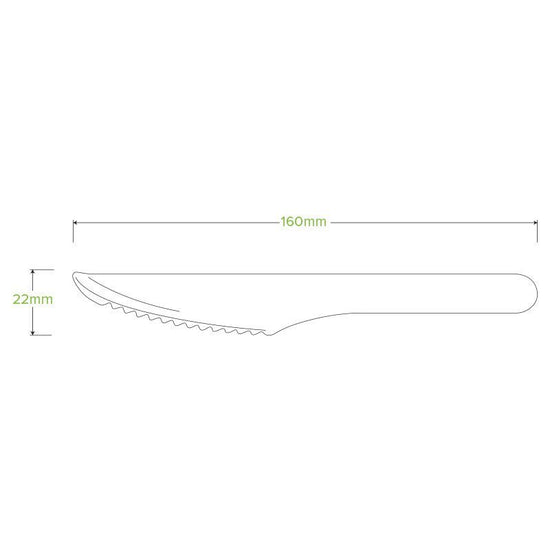 16cm Unbranded Wood Knife - 2000pcs/Ctn - TEM IMPORTS™