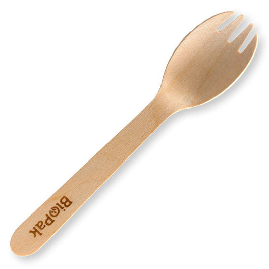 16cm Wood Spork - 1000pcs/Ctn - TEM IMPORTS™