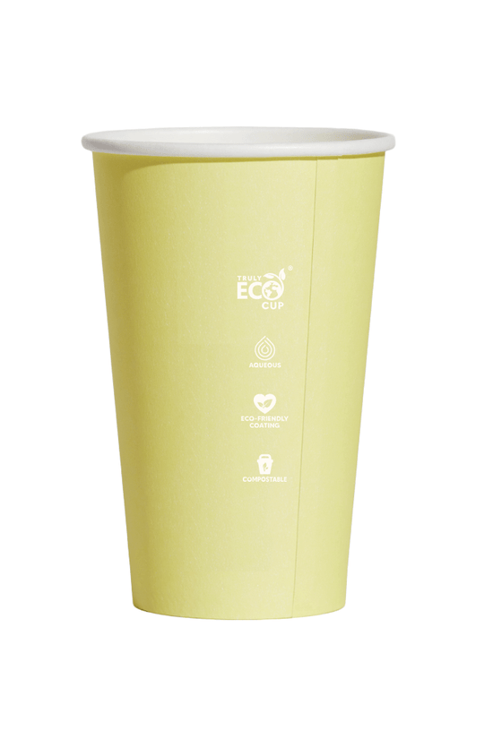 16oz (D/90mm) Truly Eco Pastel Single Wall Coffee Cup - TEM IMPORTS™