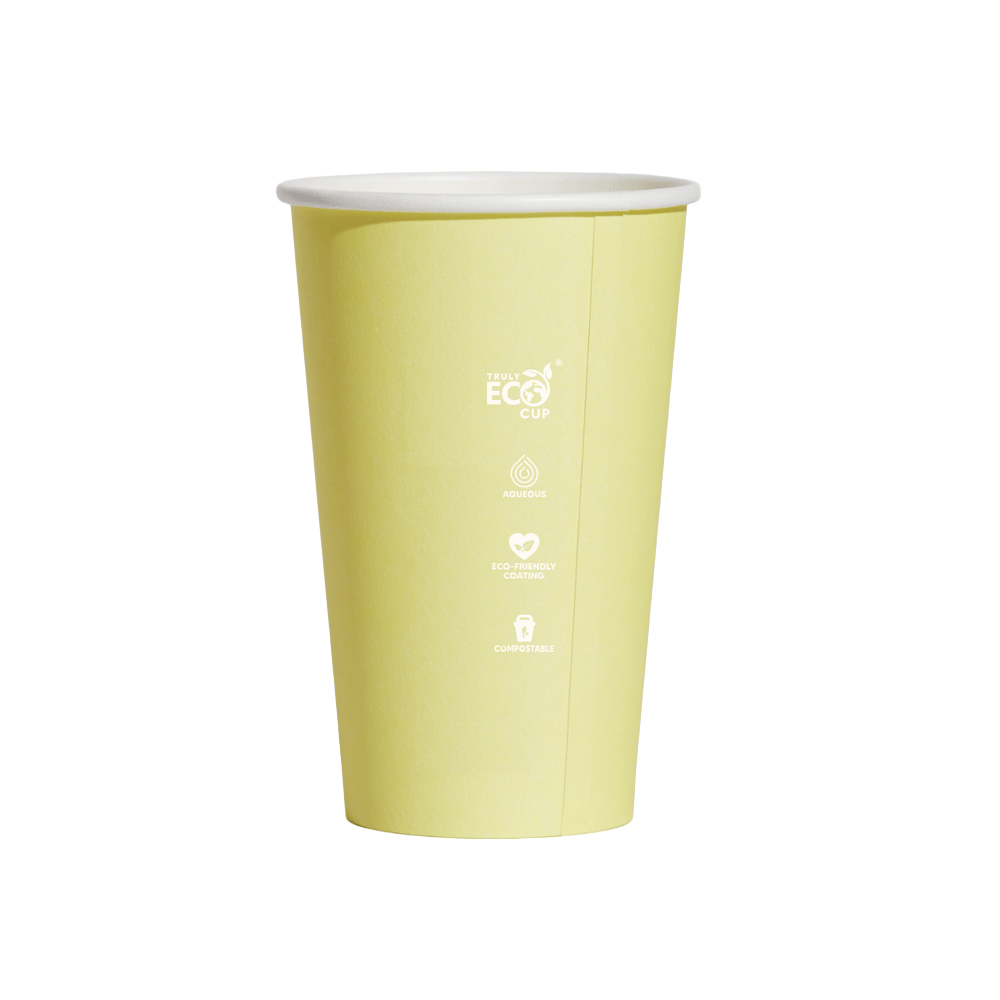 16oz (D/90mm) Truly Eco Pastel Single Wall Coffee Cup - TEM IMPORTS™