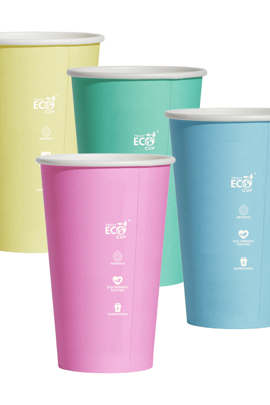 16oz (D/90mm) Truly Eco Pastel Single Wall Coffee Cup - TEM IMPORTS™