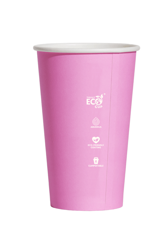 16oz (D/90mm) Truly Eco Pastel Single Wall Coffee Cup - TEM IMPORTS™