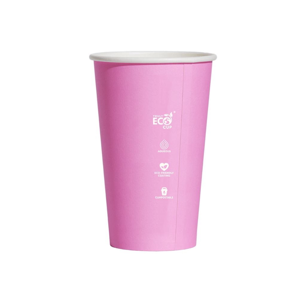 16oz (D/90mm) Truly Eco Pastel Single Wall Coffee Cup - TEM IMPORTS™